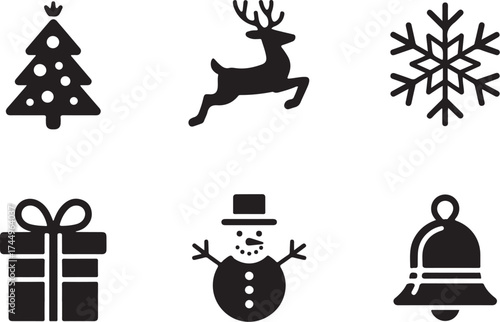 Festive Christmas icons bring holiday cheer quickly