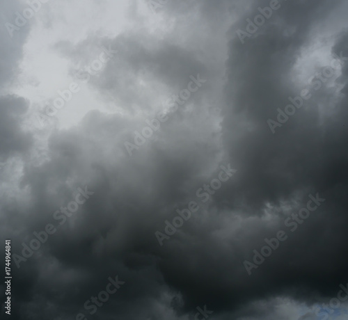 Cumulonimbus cloud formations on tropical sky , Nimbus moving , Abstract background from natural phenomenon and gray clouds hunk , Thailand