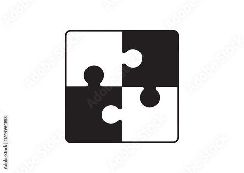 Collaboration puzzle icon, Collaboration puzzle solid vector design