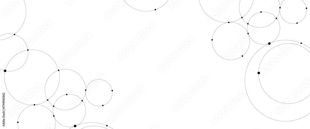 Obraz premium Vector Plexus circles connection for global communication and technology futuristic design.