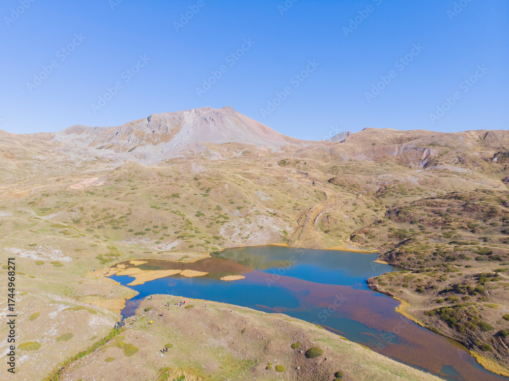 Fototapeta premium Aerial view of Artvin Şavşat lakes
