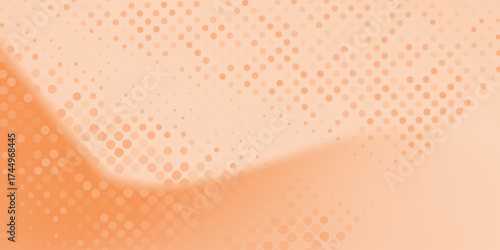 Modern Orange and cream gradation color artwork business art nice flowing yellow abstract concept