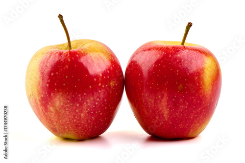 Two Red Apples, isolated on white background