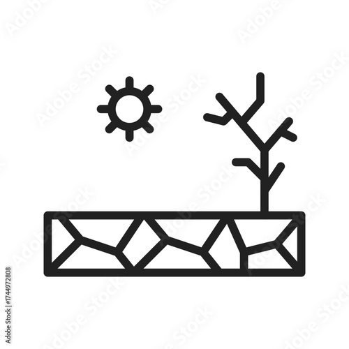 Drought Cracks Icon