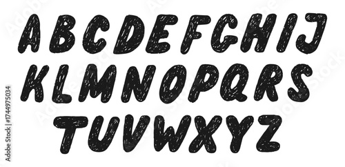  Black Bold Alphabet Capital Letters On White