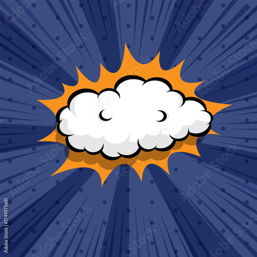 comic book, pop art background with blank speech bubble