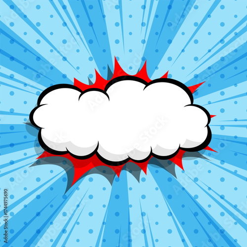 comic book, pop art background with blank speech bubble