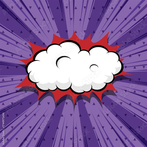 comic book, pop art background with blank speech bubble