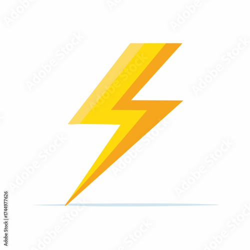 Yellow Lightning Bolt Electricity Symbol Power Energy Flash Icon