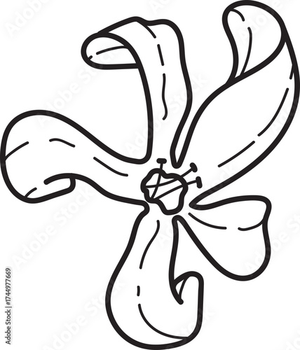Minimalist Line Art Flower Illustration