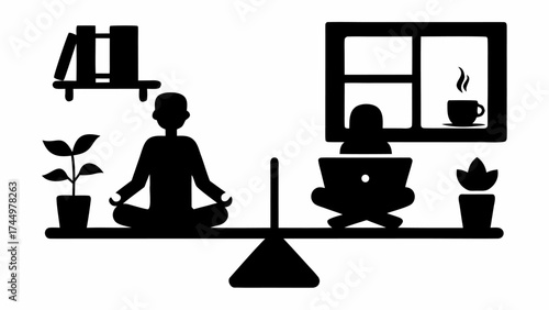 Achieve work life balance with mindful meditation and focused productivity lifestyle for modern professionals