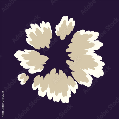 Explosion animation. Animation for game of the explosion effect. Cartoon animation for game. Exploding effect. Hand drawn vector illustration