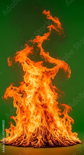 Fiery Flames Dance in the Air.