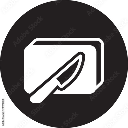 cutting board glyph icon