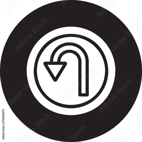 directions glyph icon