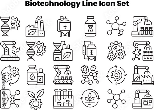 Nanobiotechnology and Molecular Science Vector Icon Illustration Design