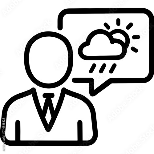 Minimalistic meteorologist icon design
