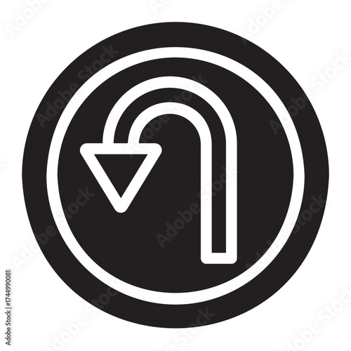 directions glyph icon