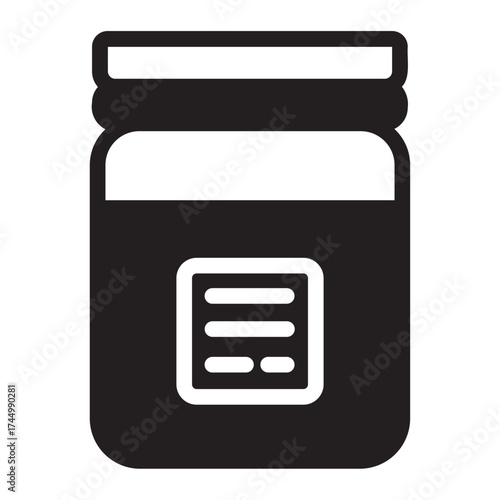 butter jar glyph icon