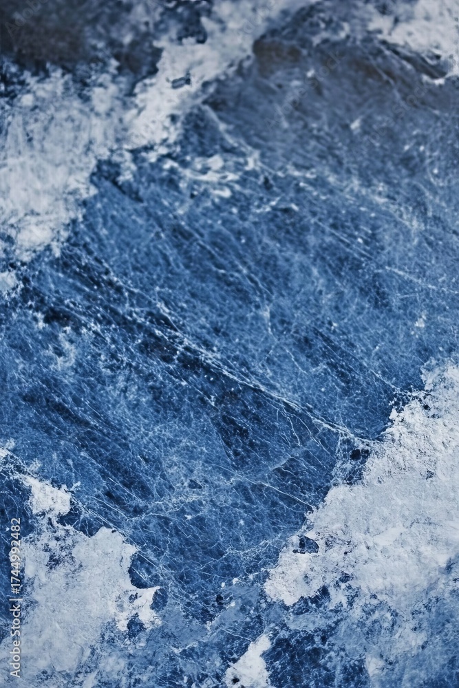 Obraz premium Elegant Blue Marble Texture with Striking Veins and Polished Finish for Modern Interior Decor