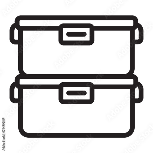 food container line icon