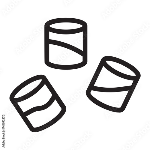 marshmallow line icon