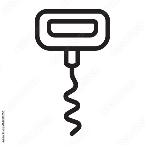 corkscrew line icon