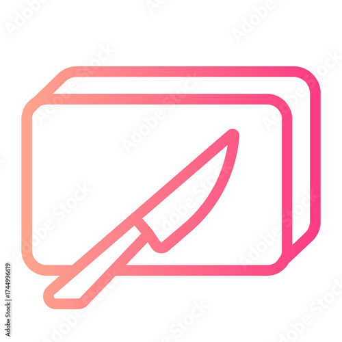 cutting board gradient icon