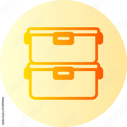 food container gradient icon