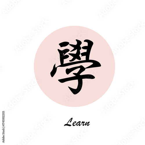 Chinese words/ calligraphy :learn