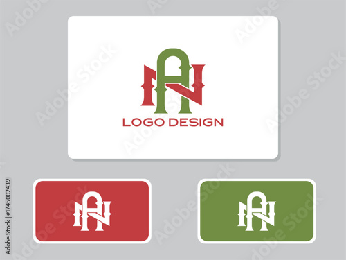 Stylish NA monogram logo for modern branding, corporate identity, and digital businesses