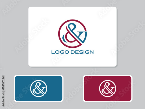 Creative ampersand logo design for branding agencies, studios, and professional identity