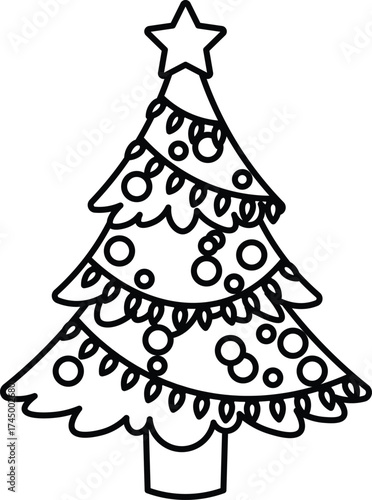 Christmas tree vector illustration	