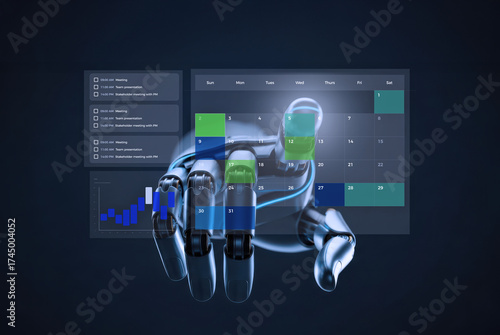 Project management and scheduling dashboard — professional analyzing real-time data for task prioritization, workflow optimization, and strategic planning efficiency