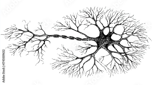 Neuron cell structure diagram