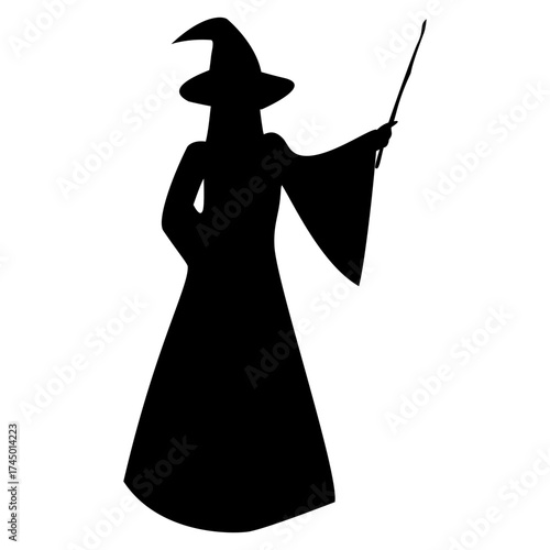Mysterious Silhouette Magic Wizard