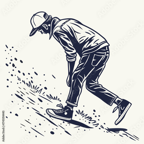 man on roller skates