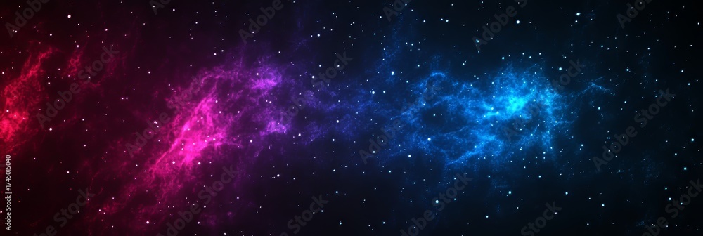 Fototapeta premium Breathtaking Cosmic Landscape Featuring Interstellar Dust Clouds and Vibrant Star Forming Galaxies