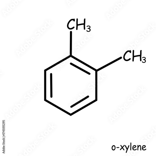 The Chemical structure of o-xylene