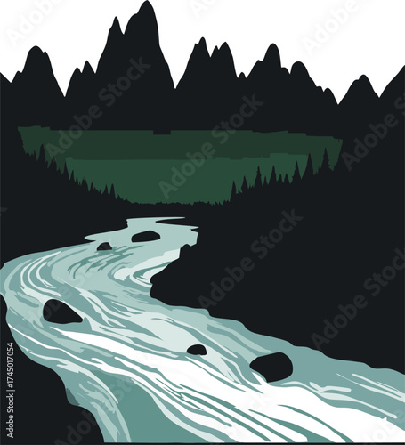 serene mountainous landscape
