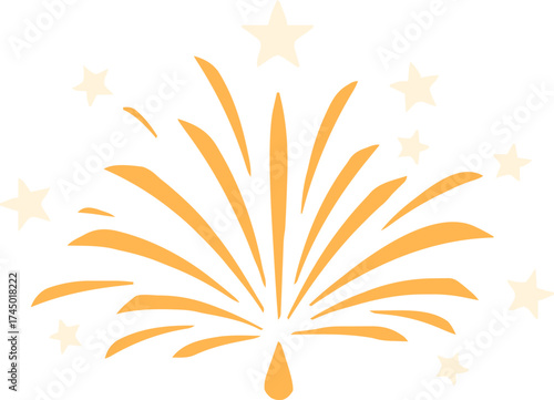 Firework Icon .Firecracker for Anniversary, New year, Celebrate, Festival. Contains icons of firecracker, sparkler, salute, petard, firework box and more.Flat design on black background.