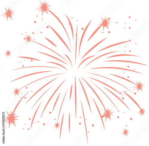 Firework Icon .Firecracker for Anniversary, New year, Celebrate, Festival. Contains icons of firecracker, sparkler, salute, petard, firework box and more.Flat design on black background.