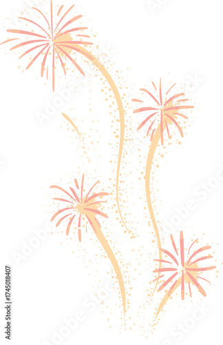 Firework Icon .Firecracker for Anniversary, New year, Celebrate, Festival. Contains icons of firecracker, sparkler, salute, petard, firework box and more.Flat design on black background.