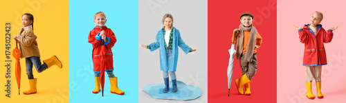 Group of little children in...