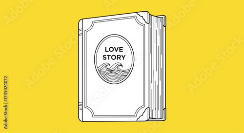 A classic love story unfolds within the pages of a beautiful book.