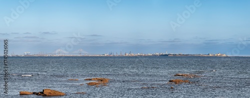 Panoramic view of Cadiz city from Rota