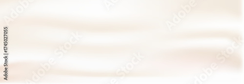 Warm ivory and beige background with light pearl colors waves and abstract gradient. Minimal backdrop or calm wallpaper design with delicate cloth texture. Vector pale illustration.
