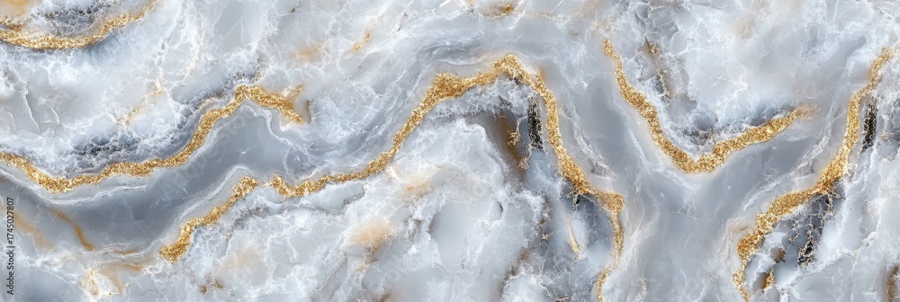 Fototapeta premium Elegant Marble Design with Gold Accents, Ideal for Luxurious Art Spaces and Modern Interiors.