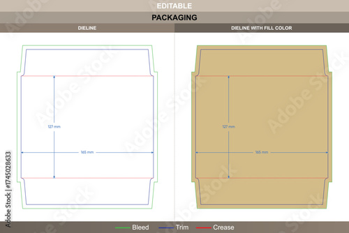 Custom buffer file inserts dieline, stationery packaging vector layout for printing precision with functional dividers and accurate folding die line arrangement