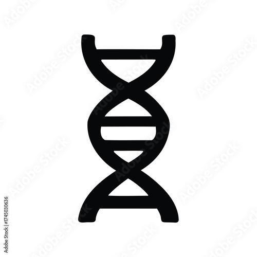 DNA double helix vector illustration, genetic code, molecular biology, science symbol